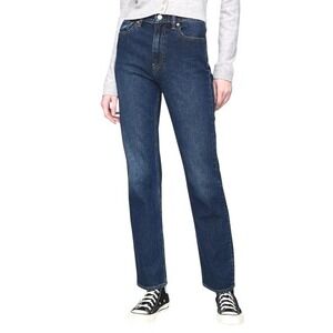 GAP NWT Womens 10 High Rise '90s Original Straight Jeans Dark Blue 30 inch waist